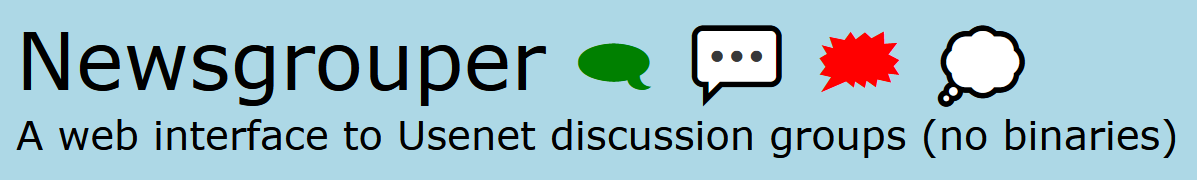 Newsgrouper - a web interface to usenet discussion groups (no binaries)